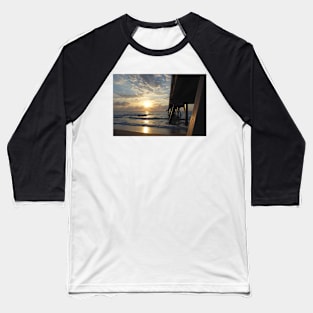 Sunrise at Deerfield Beach Pier Baseball T-Shirt
